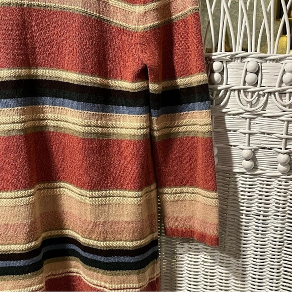CHAPS Denim Womens Size S Linen Blend Cardigan Southwestern Striped Knit Sweater - Picture 10 of 16
